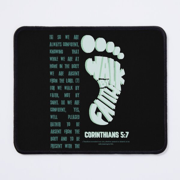 Item preview, Corinthians 5: 7 WALK BY FAITH NOT BY SIGHT FOOT ILLUSTRATION designed and sold by LYFSTYLE.GEMS.