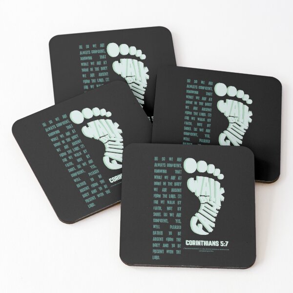 Item preview, Corinthians 5: 7 WALK BY FAITH NOT BY SIGHT FOOT ILLUSTRATION designed and sold by LYFSTYLE.GEMS.