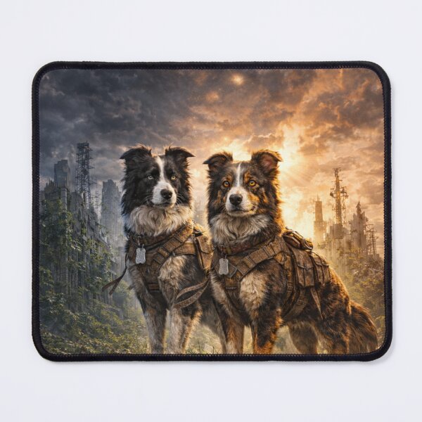 Item preview, Gemini Dog Zodiac Art – Always Watching Survivor Astrology Illustration designed and sold by TroyTheTerrific.