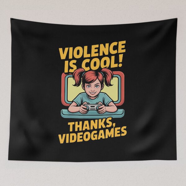 Item preview, Violence Is Cool Thanks Video Games designed and sold by reeneregen.