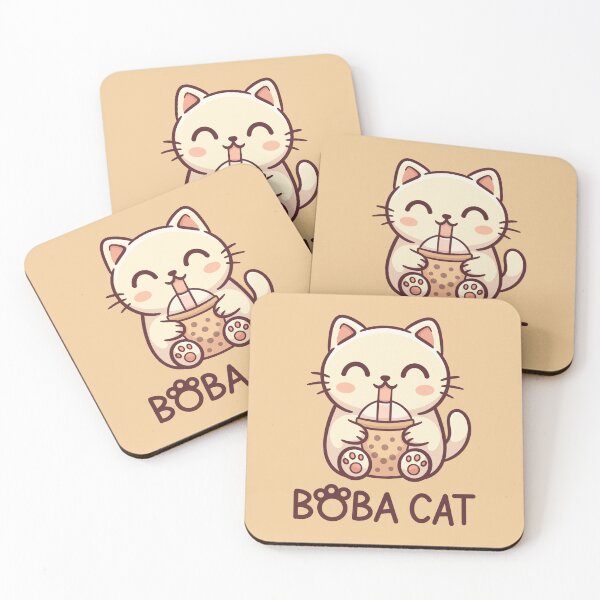 Item preview, Boba Cat Cute Kawaii designed and sold by Faristaputra.