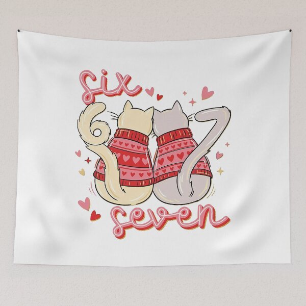 Item preview, Cats Valentine 6 7 Six Seven Valentines Funny Six Seven Valentine  designed and sold by gusmanvinagetti.