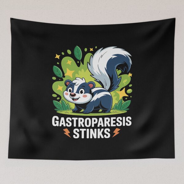 Item preview, Gastroparesis Stinks Funny Skunk Gastroparesis Awareness designed and sold by KonopikaaArt.