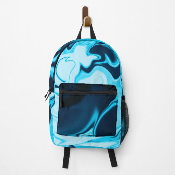 Item preview, Abstract Blue Liquid Flow Background with Smooth Swirls designed and sold by HappyHues by S.