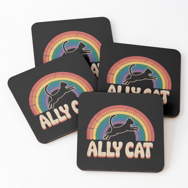 Item preview, Ally cat LGBT Pride Cat designed and sold by cosmicncozyS.