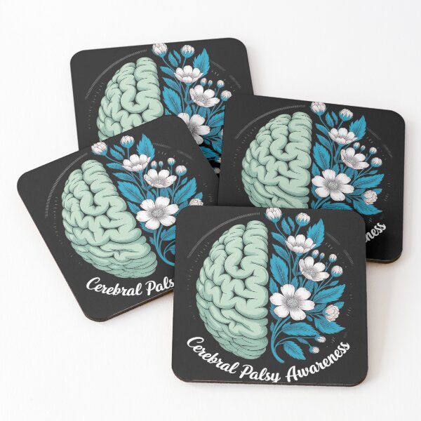 Item preview, CP Brain Damage Cute Flowers Cerebral Palsy Awareness designed and sold by BlueCreator-inc.