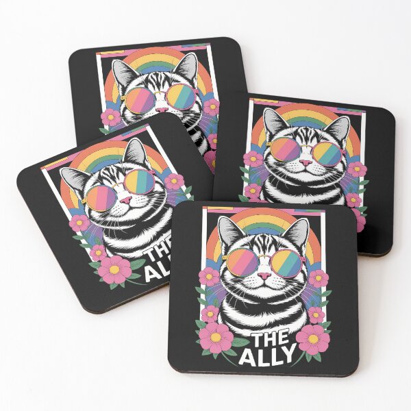 Item preview, Ally Cat Tarot Card LGBT Gay Pride Month Rainbow Flag LGBTQ designed and sold by cosmicncozyS.
