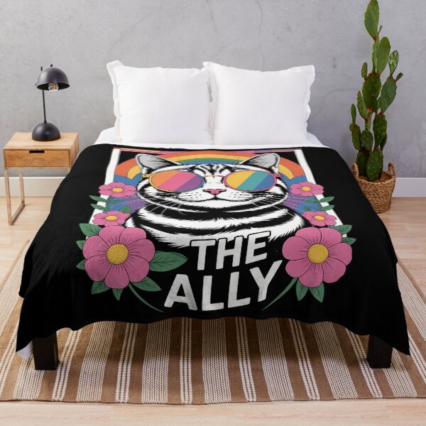 Item preview, Ally Cat Tarot Card LGBT Gay Pride Month Rainbow Flag LGBTQ designed and sold by cosmicncozyS.