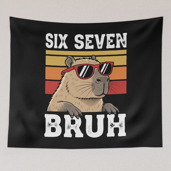 Item preview, Six Seven Bruh Christmas Capybara Funny Holiday  designed and sold by gusmanvinagetti.