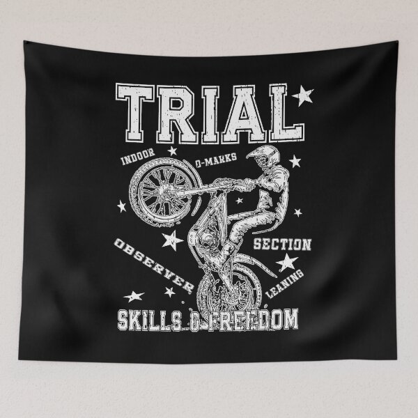 Item preview, TRIAL SKILLS & FREEDOM trial riders and trial fans section observer dabs marks leaning motorcycle lover motorcycle motorsport  designed and sold by Jt41.