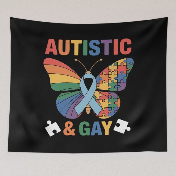 Item preview, Autistic & Gay Support Autism Awareness LGBT Pride Month designed and sold by cosmicncozyS.