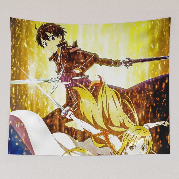 Item preview, Art Kirito Sword Online Anime Battle Glow Dynamic Golden Action designed and sold by Tokyonomad.
