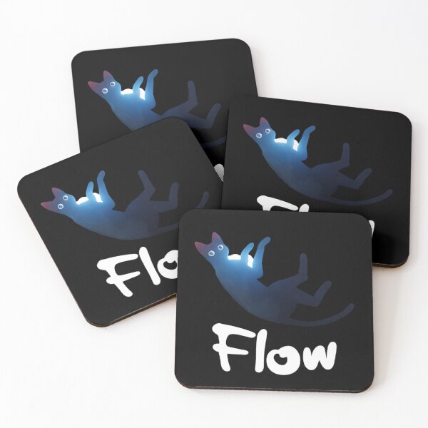 Item preview, Flow — Floating Cat Aesthetic Illustration designed and sold by flowerpower999.