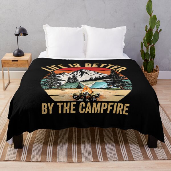 Item preview, Retro Life Is Better At The Campfire Funny Camping designed and sold by godreyimmzzg.
