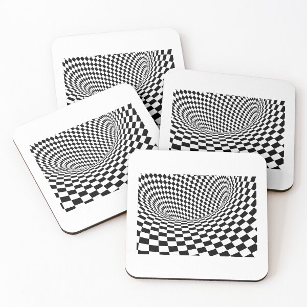 Item preview, Optical Black Checkerboard Tunnel designed and sold by FunnyStyleLine.