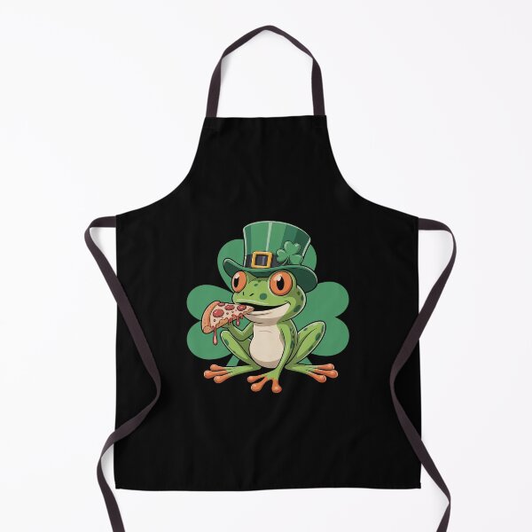 Item preview, Frog Pizza St Patricks Day Irish Shamrock Lucky designed and sold by KonopikaaArt.