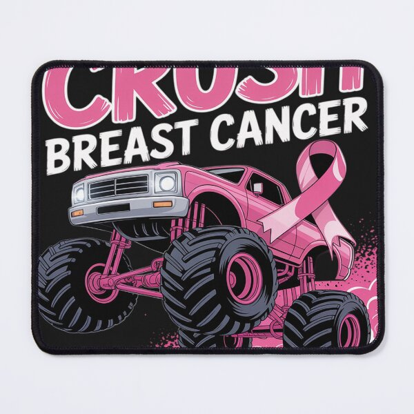 Item preview, Crush Breast Cancer Awareness Monster Truck Pink designed and sold by Dolostope.