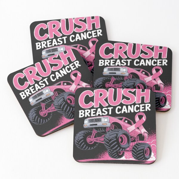 Item preview, Crush Breast Cancer Awareness Monster Truck Pink designed and sold by Dolostope.