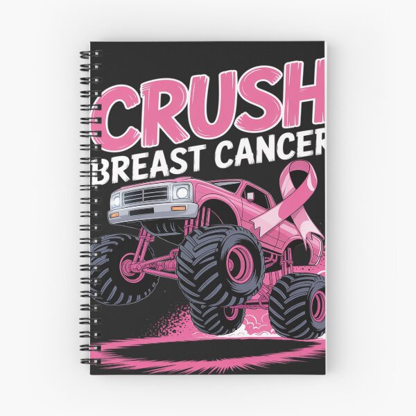 Item preview, Crush Breast Cancer Awareness Monster Truck Pink designed and sold by Dolostope.