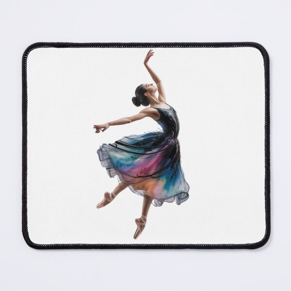 Item preview, Rainbow Watercolor Ballerina Skirt: Elegant illustration of a ballet dancer, a stylish gift for dance lovers. designed and sold by FusiTink.