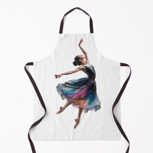 Item preview, Rainbow Watercolor Ballerina Skirt: Elegant illustration of a ballet dancer, a stylish gift for dance lovers. designed and sold by FusiTink.