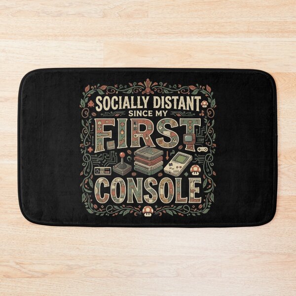 Item preview, SOCIALLY DISTANT SINCE MY FIRST CONSOLE funny gamer gaming humour designed and sold by Jt41.
