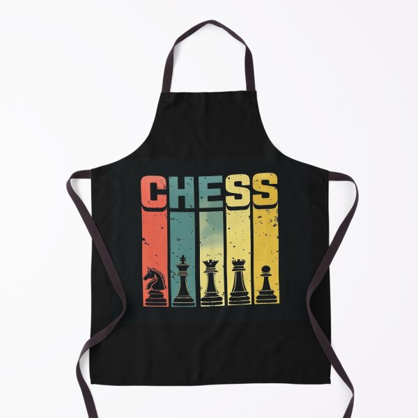 Item preview, Bold Retro Chess Design – Colorful Silhouettes of Knight, King, Queen, Rook & Pawn on Black designed and sold by Bright Nest Studio.