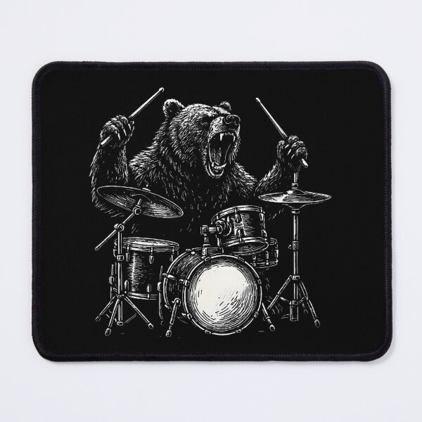 Item preview, Bear Drummer Nature designed and sold by markettathorn.