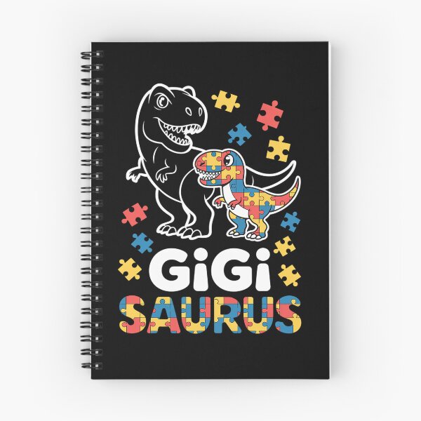 Aperçu de l'œuvre Gigi Saurus Sensibilisation à l'autisme Famille de dinosaures autistes créée et vendue par KonopikaaArt.