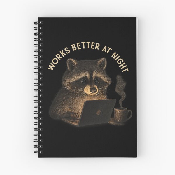 Item preview, Night Owl Raccoon - Works Better at Night designed and sold by MKreative Studio.