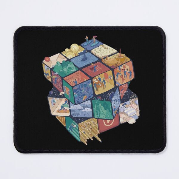 Item preview, Color Cube Puzzle — Retro Brain Teaser Geometric Art designed and sold by flowerpower999.