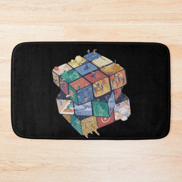 Item preview, Color Cube Puzzle — Retro Brain Teaser Geometric Art designed and sold by flowerpower999.