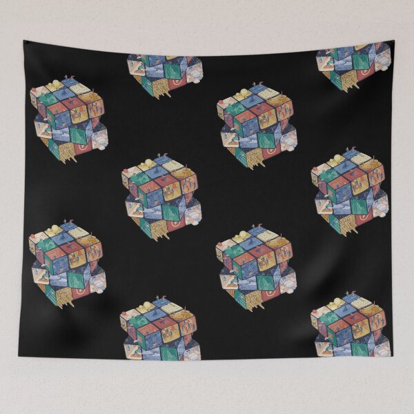Item preview, Color Cube Puzzle — Retro Brain Teaser Geometric Art designed and sold by flowerpower999.