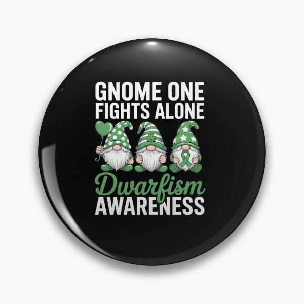 Item preview, Gnome One Fights Alone Green Ribbon Dwarfism Awareness designed and sold by KonopikaaArt.