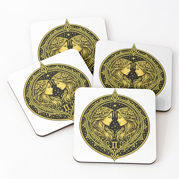 Item preview, Gemini Zodiac Medallion — Dual Air Gold Emblem designed and sold by Dream Machine.