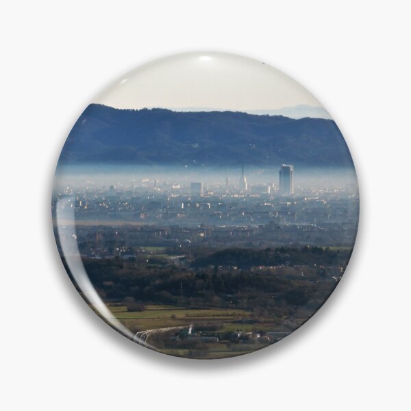 Artikelvorschau, Panorama von Turin vom Hügel Sacre di San Michele. Originalfotografie entworfen und verkauft von studio838.