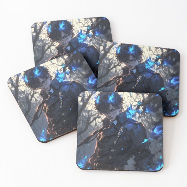 Item preview, Yukio Okumura Blue Exorcist Solemn Anime Blue Flame Forest Quiet Strength designed and sold by Tokyonomad.