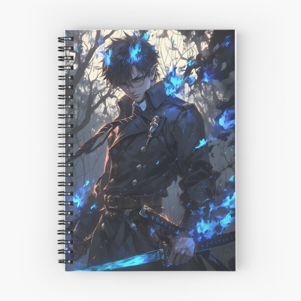 Item preview, Yukio Okumura Blue Exorcist Solemn Anime Blue Flame Forest Quiet Strength designed and sold by Tokyonomad.