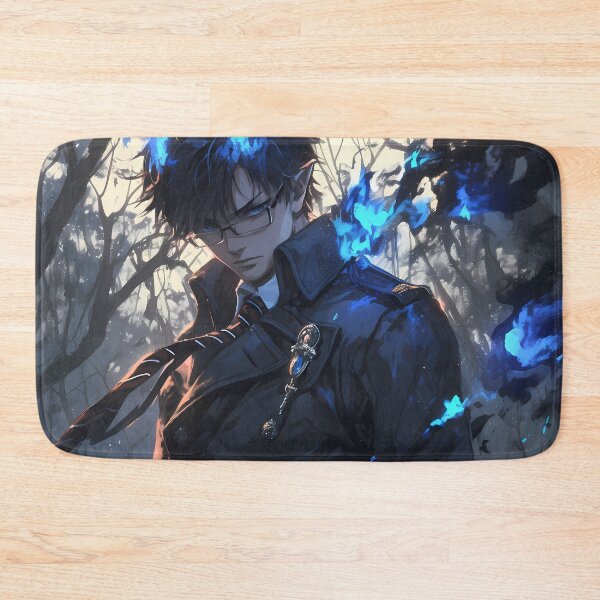 Item preview, Yukio Okumura Blue Exorcist Solemn Anime Blue Flame Forest Quiet Strength designed and sold by Tokyonomad.