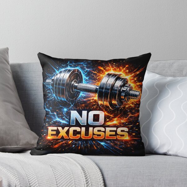 Item preview, No Excuses – Dumbbell Fitness Motivation Design designed and sold by Mats2208.