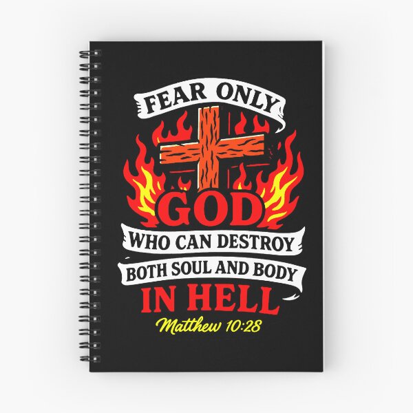 Item preview, Matthew 10:28 Fear Only God Who Can Destroy Both Soul And Body In Hell designed and sold by plushism.