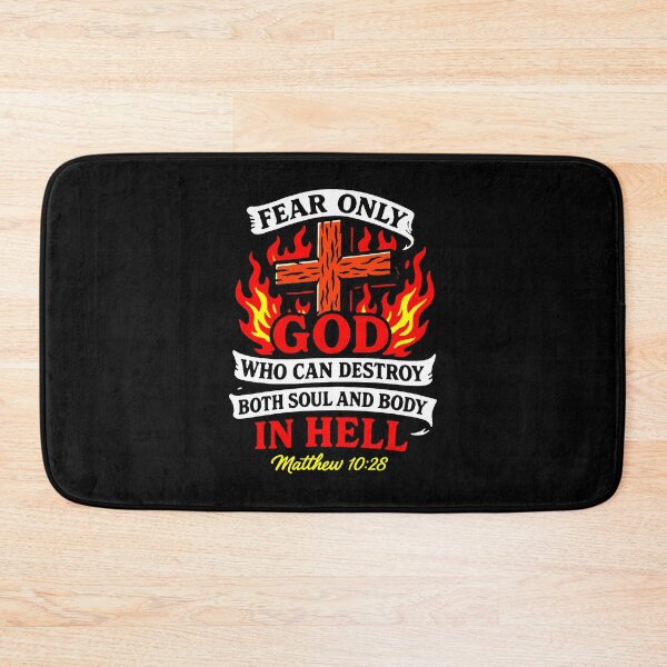 Item preview, Matthew 10:28 Fear Only God Who Can Destroy Both Soul And Body In Hell designed and sold by plushism.