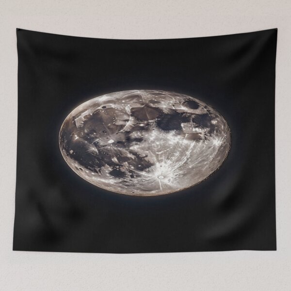 Item preview, Hyper-Detailed Full Moon Art – Craters, Rays & Shadows – Cosmic Lunar Poster for Space Lovers designed and sold by Bright Nest Studio.
