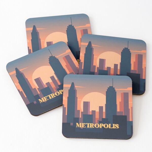 Item preview, Minimalist Metropolis City Skyline at Sunset Illustration designed and sold by Soluna Studio.
