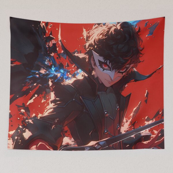 Item preview, Ren Amamiya Persona 5 Phantom Red Chaos Game Anime Mask Rebel designed and sold by Tokyonomad.