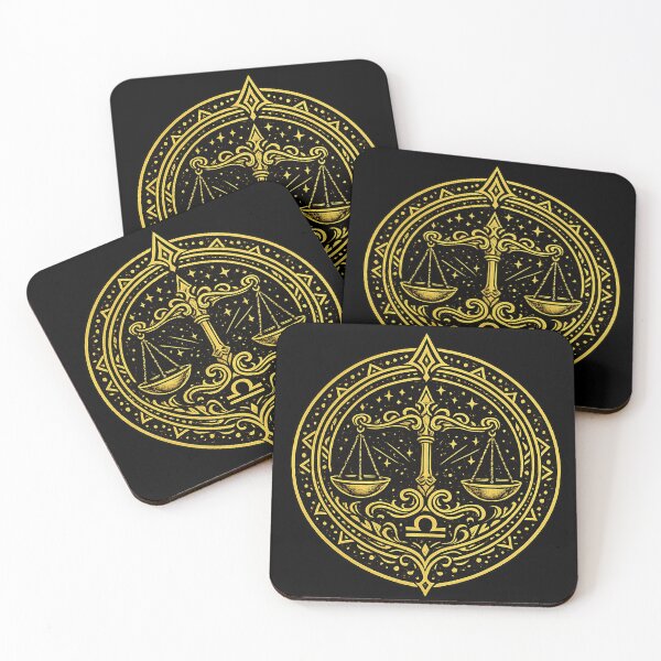 Item preview, Libra Zodiac Medallion — Harmonious Air Gold Emblem designed and sold by Dream Machine.