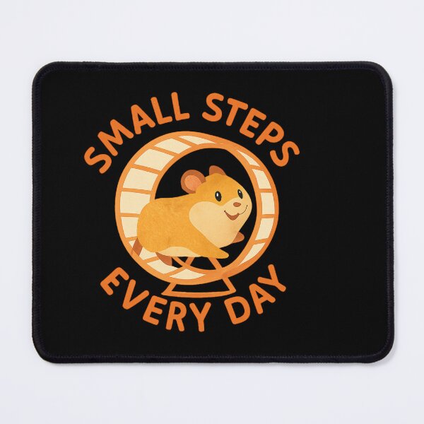 Item preview, Small Steps Every Day - Motivational Hamster Illustration designed and sold by MKreative Studio.