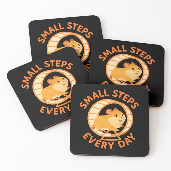 Item preview, Small Steps Every Day - Motivational Hamster Illustration designed and sold by MKreative Studio.