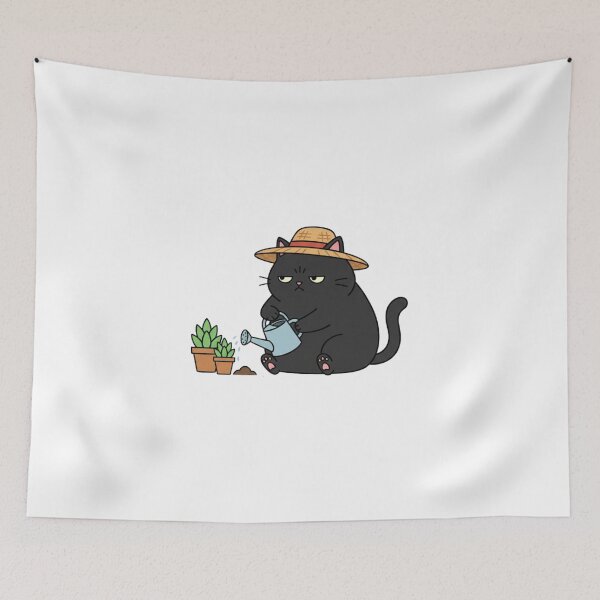 Item preview, Plant Parent Black Cat - Funny Gardening & Nature Lover Sticker designed and sold by RelateAndTee.