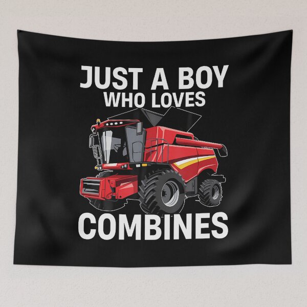 Item preview, Just A Boy Who Loves Combines Red Combine Harvester designed and sold by markettathorn.